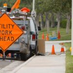 hitting an underground utility line