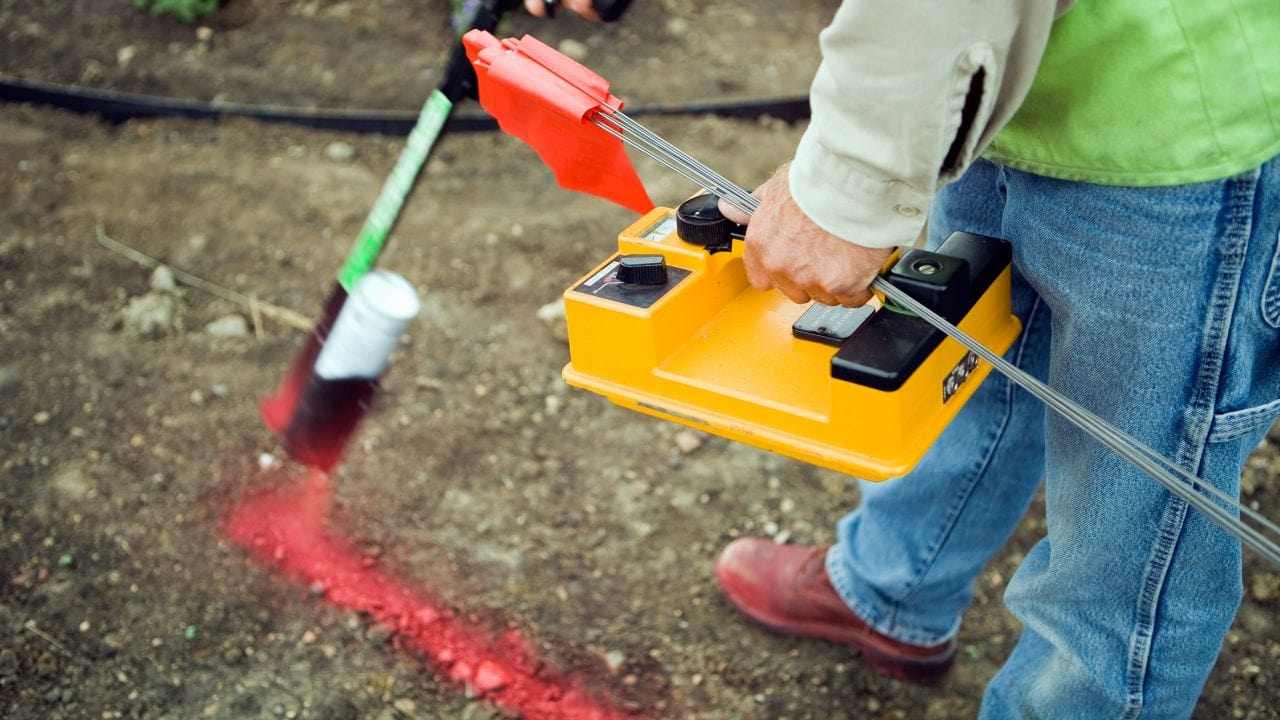 professional winter construction utility locating